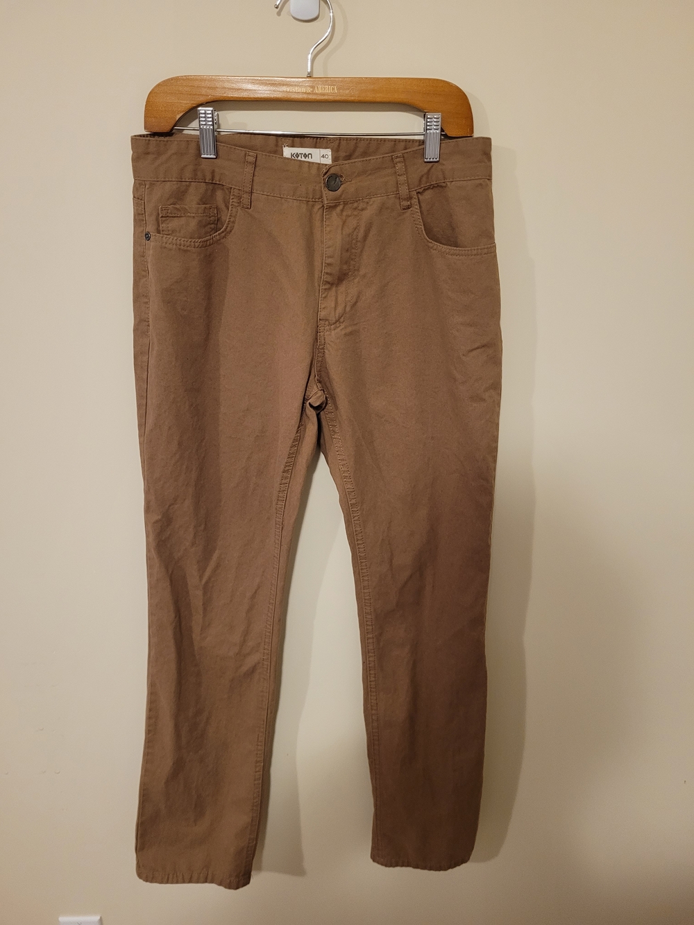 Vintage Koton Brown Men's Slim Casual Cargo Pants European Size 40